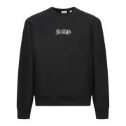 Svart Sweatshirt Klassisk Crew Neck