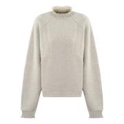 Menn Ruffle Strikket Sweatshirt