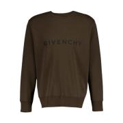 Slim Fit Fleece Khaki Sweatshirt