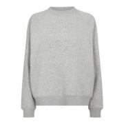 Avslappet Sweatshirt Lys Grå Melange