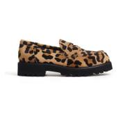 Leopardmønstret Loafer Sko