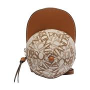 Multifarget lerret og skinn Cap Crossbody Bag