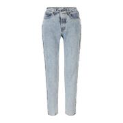 Frynse Jeans med Trendy Detaljer