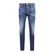 Klassiske Denim Jeans med Fem Lommer