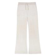 Gull Lav Midje Velour Flare Bukser