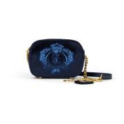 Blått Velvet Crossbody Veske Twig Heart