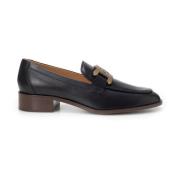 Sorte skinnloafers for kvinner