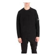 Ribbet Crewneck Genser med Logolomme