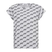 Logo Print Tee Top Hvit