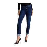 Jeans med juvelknapp Skinny High Waist