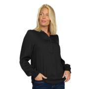 Elegant Svart Bluse med V-Hals