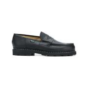 Svarte Skinnloafers