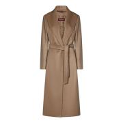 Beige Cashmere Wrap Coat Aw24