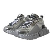 Sølv Metallic Sneakers Super Queen Stil