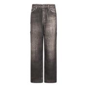 Grå Wide-Leg Jeans Aw24