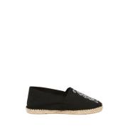 Auriane svarte broderte espadrillos