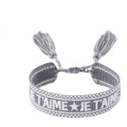 Woven Friendship Bracelet Je T`aime Dark Sage