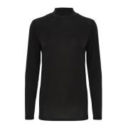 Adeliasz Mock Neck Bluse i Svart