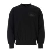 Sort bomulls sweatshirt