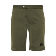 Beige Bermuda Shorts i bomull og elastan