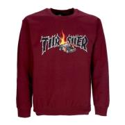 Maroon Crewneck Sweatshirt med Tilpasset Trykk