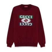 Bordeaux Genser med Logo Print