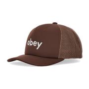 Brun buet visor trucker lue