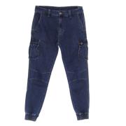 Cargo Denim Jeans med Lommer