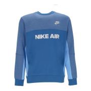 Bluza z okraglym dekoltem Nike Air Brushed-back Niebieska