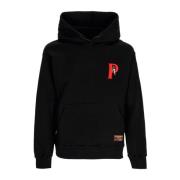 Svart Crime Hoodie med Logo