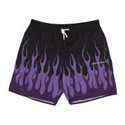 Flames Svømmeshorts Svart/Lilla