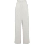 Hvite Wide-leg Bomull Jeans Kvinner