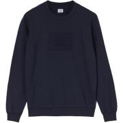 Lett Fleece Label Sweatshirt Navy