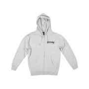 Logo Zip Hoodie Sweatshirt Grå/Svart