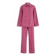 Rustikk Rose Flanell Pyjamas Sett