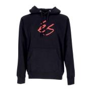 Script Fleece Hoodie Svart