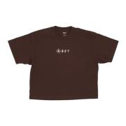 Blomster Crop Tee i Java Brown