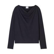 Draped Wool Jersey Top