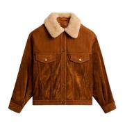 Shearling Krage Skinnjakke