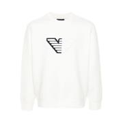 Hvit Logo Crew Neck Sweatshirt