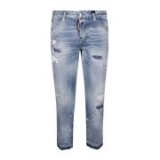 Slitte Korte Jeans