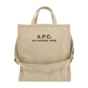 Canvas Shopping Bag med Logo Print