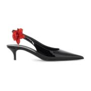 Rosa Patentlær Slingback Décolleté