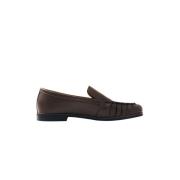 Brun Skinn Loafers Sko