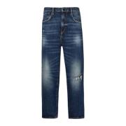 Ødelagte Boyfriend Cropped Jeans