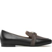 Brun skinnlogo loafer