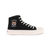 Canvas High Top Sneakers med Lucky Tiger Print