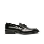 Sort skinn casual loafers