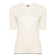 Casual kortermet beige T-skjorte