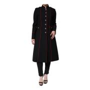 Sort Ull Silke Trench Coat Jakke